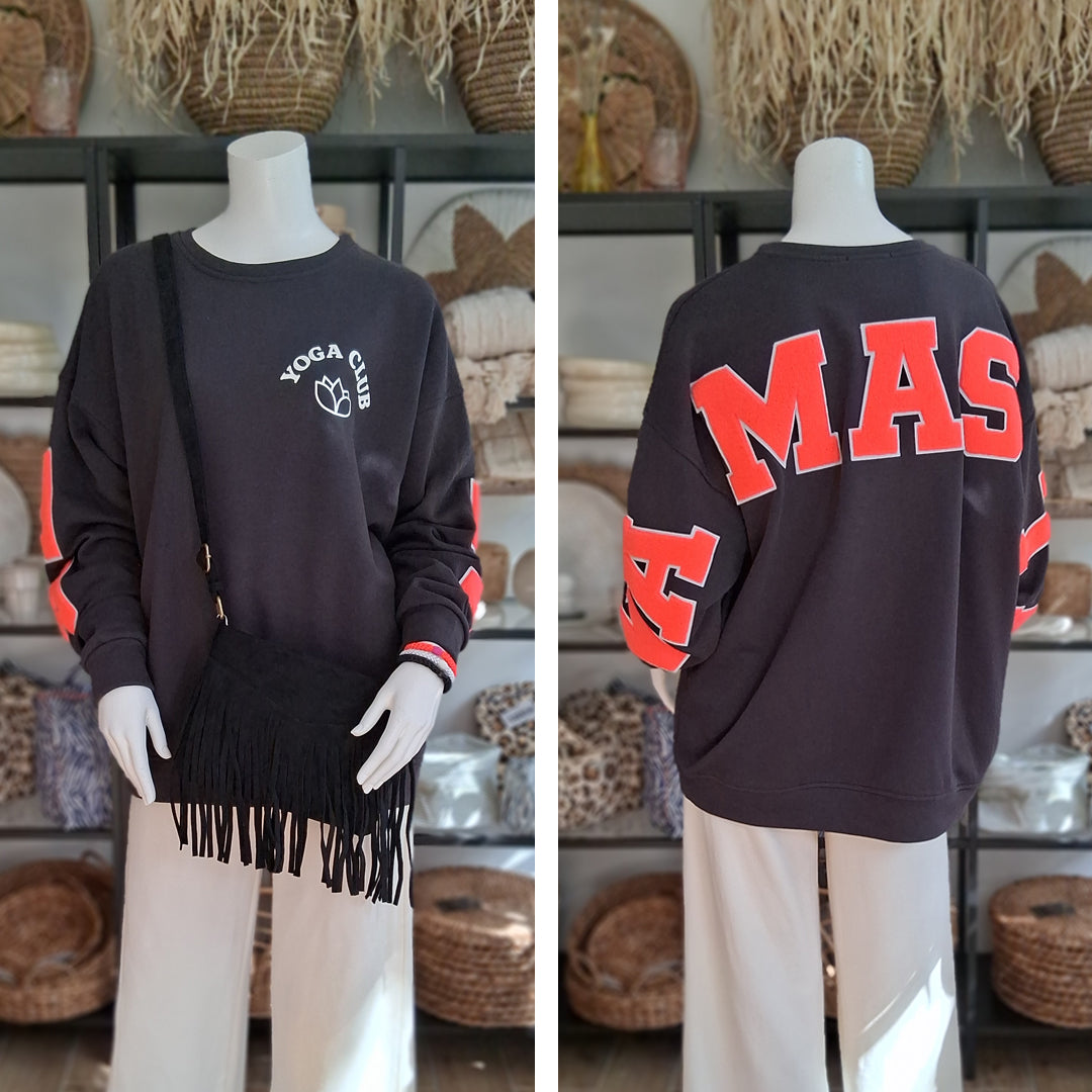 Pullover YOGA CLUB / NAMASTE - Oversize Sweatshirt - div. Farben