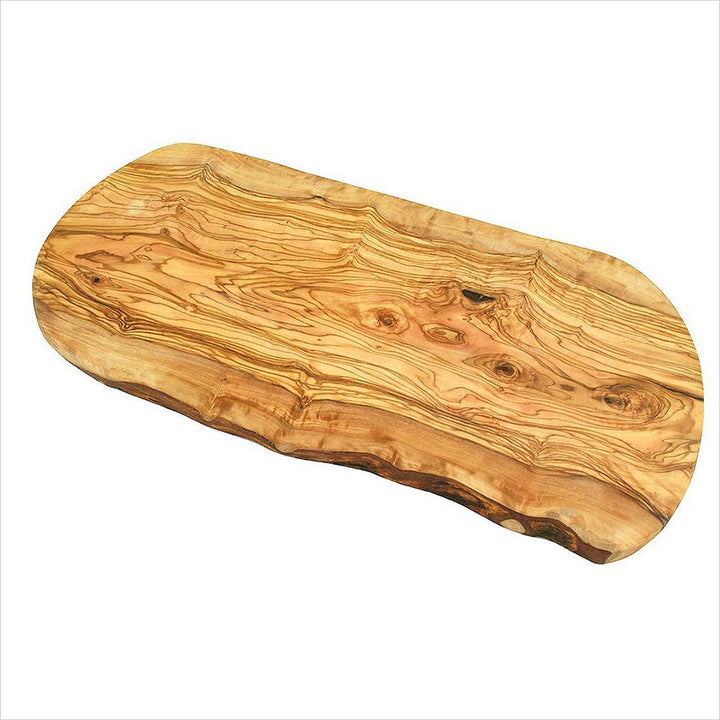 Schneidebrett RUSTIKAL aus Olivenholz (L35-39cm)