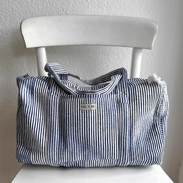 handgemachte große Baumwolltasche SEASIDE - Sporttasche - Strandtasche - Wochenendtasche