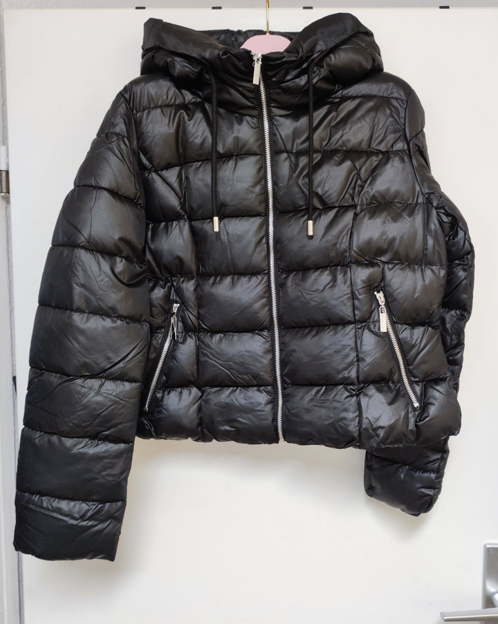 Jacke - Steppjacke - Pufferjacke - kurz, schwarz - S/M