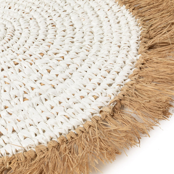 WATERHYACINTH RAFFIA Tischset mit Fransen - Platzset - Wanddeko