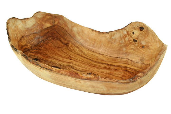 Obstschale rustikaler Rand (L30-33cm) aus Olivenholz