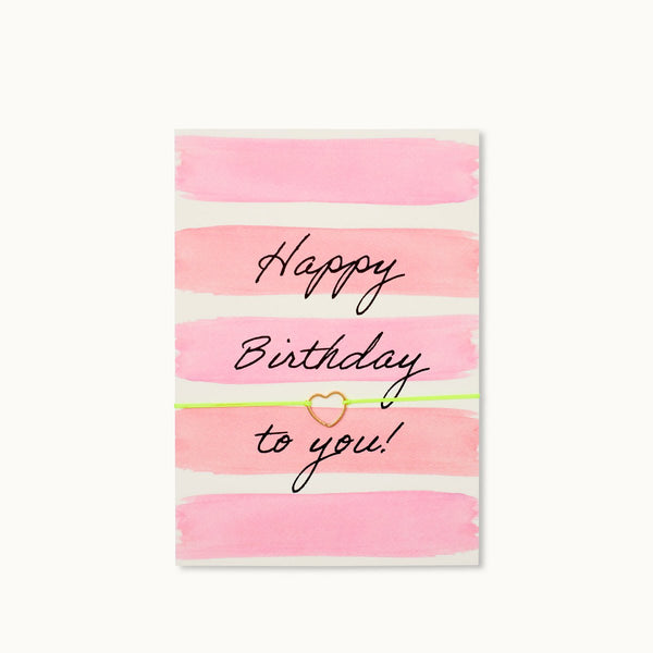 Grußkarte mit Armband: Happy Birthday to you!