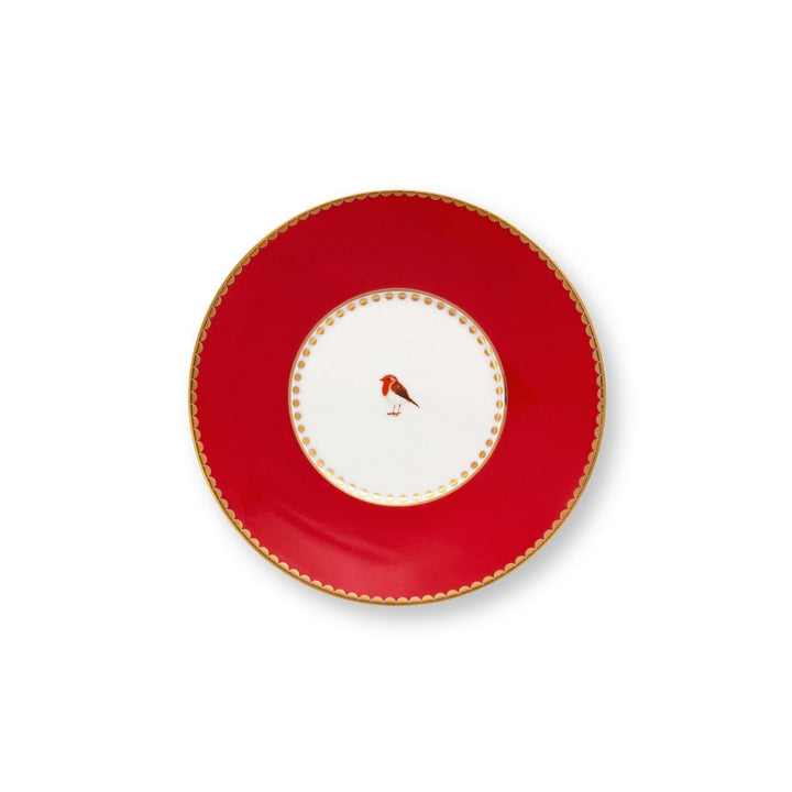 Espressotassen 2er-Set LOVE BIRDS MEDALLION Stripes RED