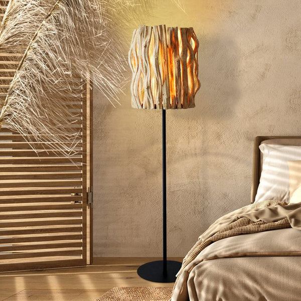 Stehleuchte WALT - Deko Lampe - Treibholz Natur 140cm