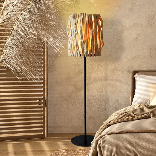 Stehleuchte WALT - Deko Lampe - Treibholz Natur 140cm