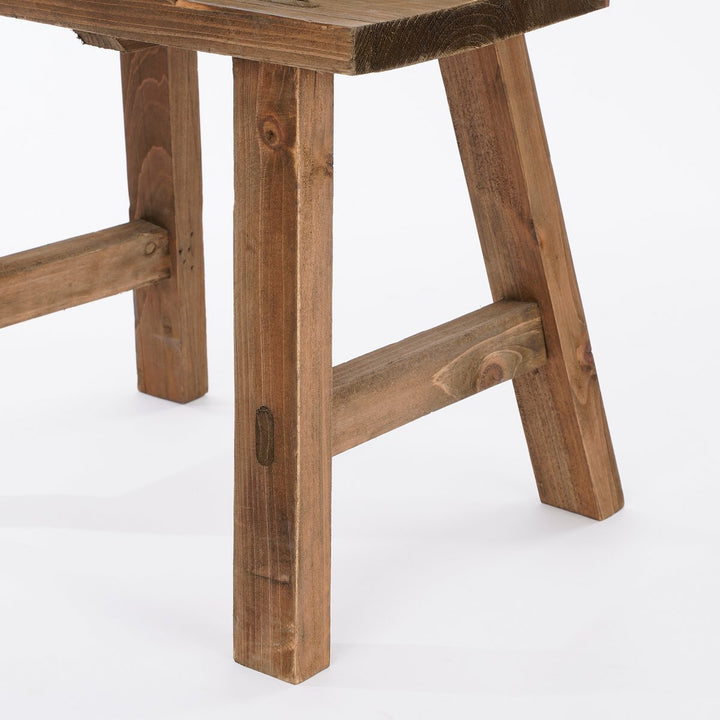 Mutiger Holzhocker – recyceltes Holz – Braun