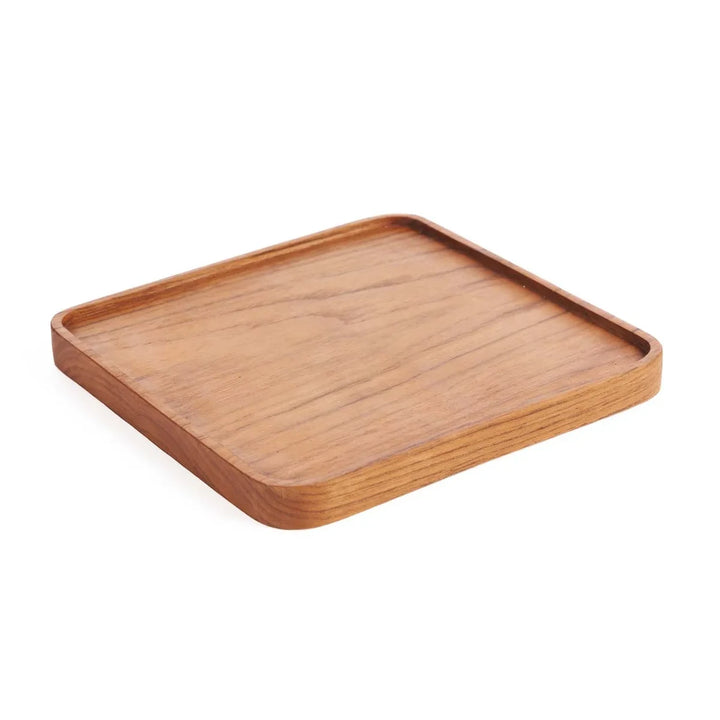 TEAK SQUARE Teller - Dekoteller - Natur M