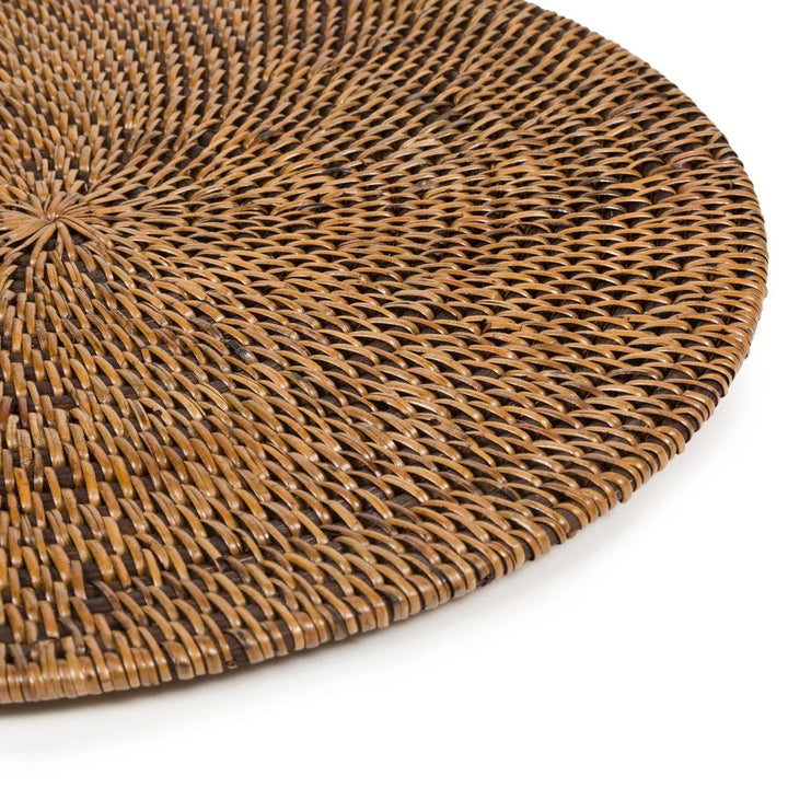 COLONIAL Tischset - Platzset - Dekomatte - rund Naturbraun