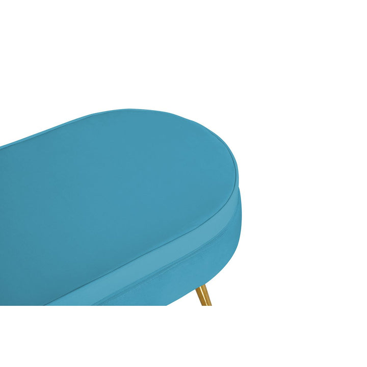 Hocker ARIELLE - Sitzbank - Oval Samt Blau