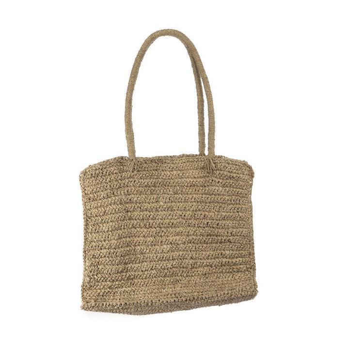 TI AMO Tasche - Shopper - große Schultertasche aus Raffia-Bast