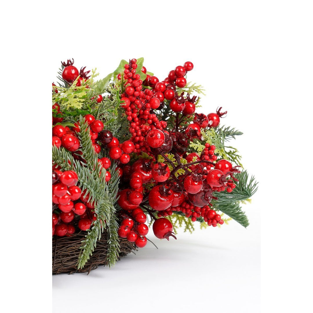 Kranz "Norah" - Weihnachtsdeko mit Tannengrün & Beeren - Ø40cm