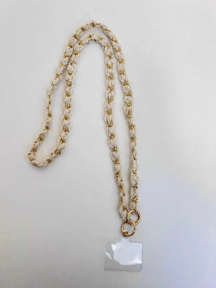 Handykette Swirl in Goldkette & Fuzzykordel