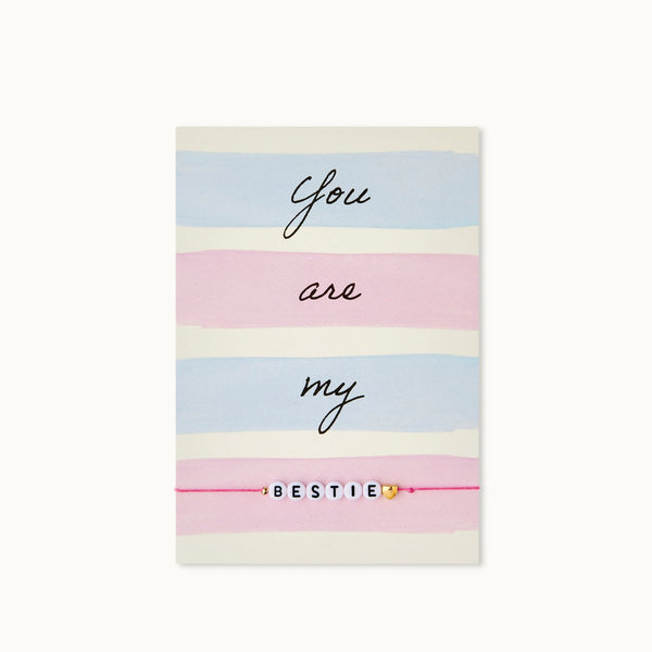 Grußkarte mit Armband: You are my BESTIE