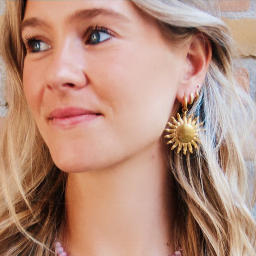 Statement Ohrringe - SUN - Gold
