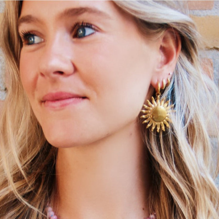 Statement Ohrringe - SUN - Gold
