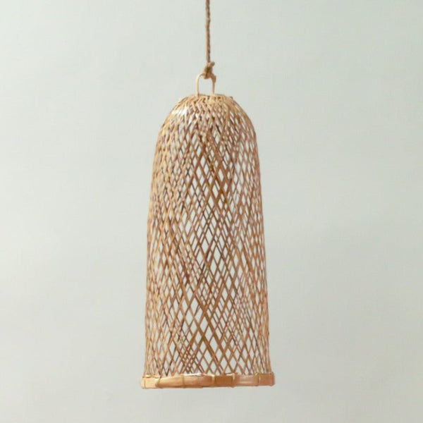 Handgefertigter Lampenschirm CAMAYA - Boho Deko Lampe aus Bambus geflochten