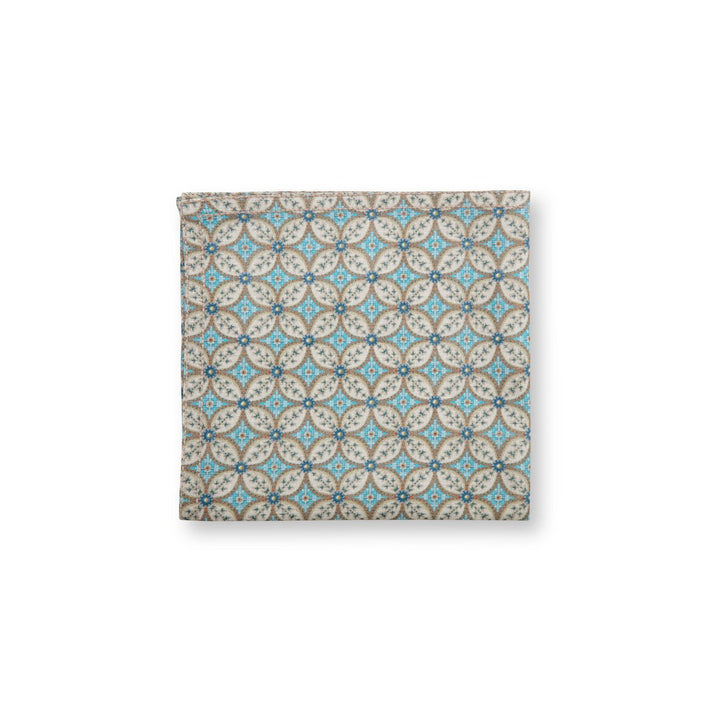 Servietten 4er-Set BLOOMING TALES Khaki-Blue 40x40cm