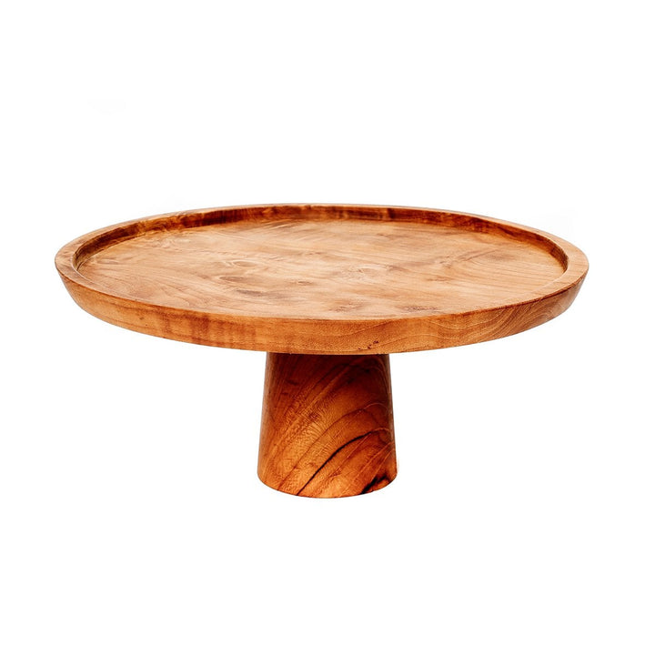 TEAK ROOT Kuchenständer - Dekotablett - Natur L