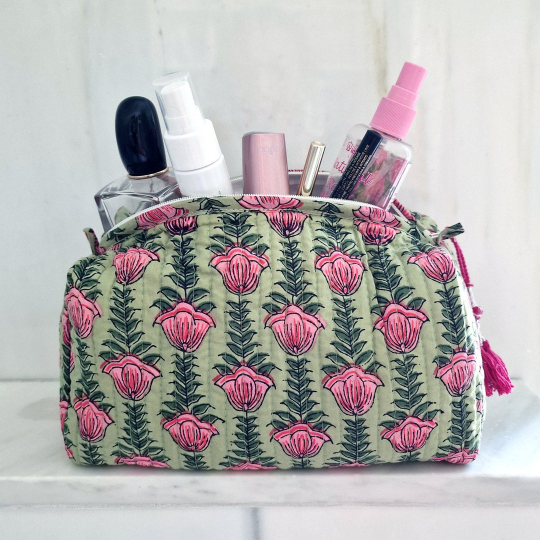 handgemachte Kosmetiktasche "Poppy Flower"