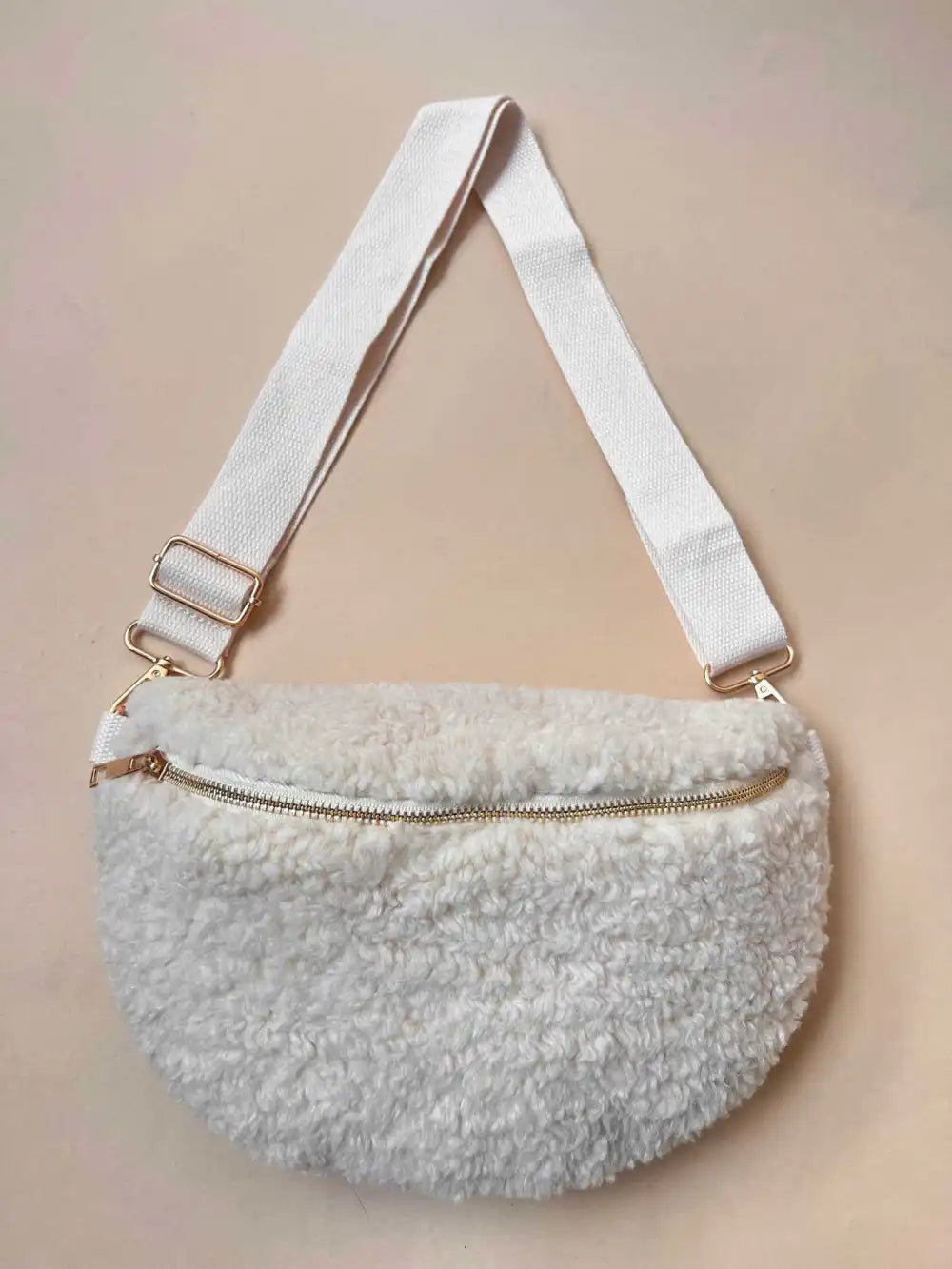Tasche HARPER - Hipbag/Crossbody Bag - Teddy - creme