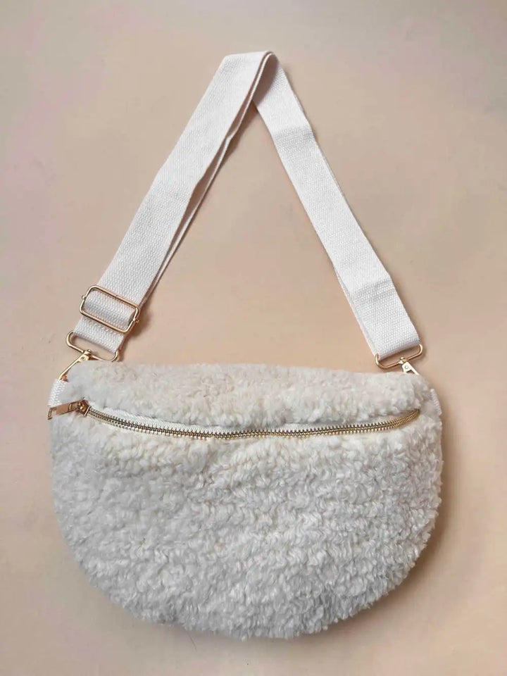 Tasche HARPER - Hipbag/Crossbody Bag - Teddy - creme