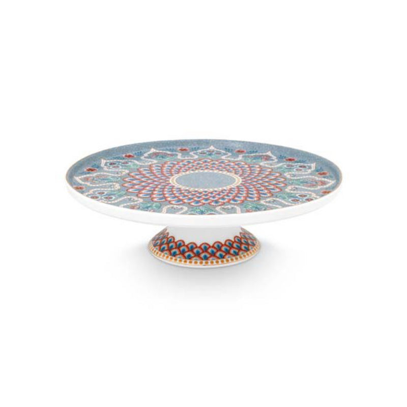 Mini Cake Tray FLOWER FESTIVAL Light Blue 21cm