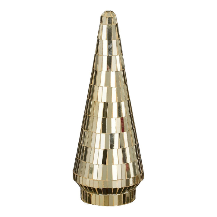 Deko Weihnachtsbaum "Disco" – Glas – Gold – H33cm