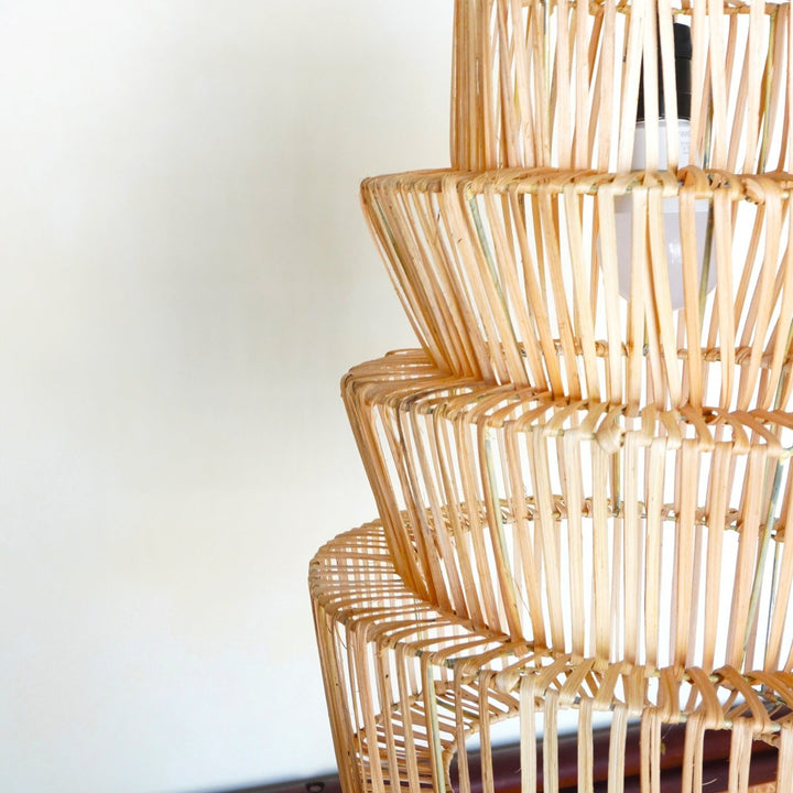 Boho Rattan Lampenschirm MULIA - Pendelleuchte - Hängelampe