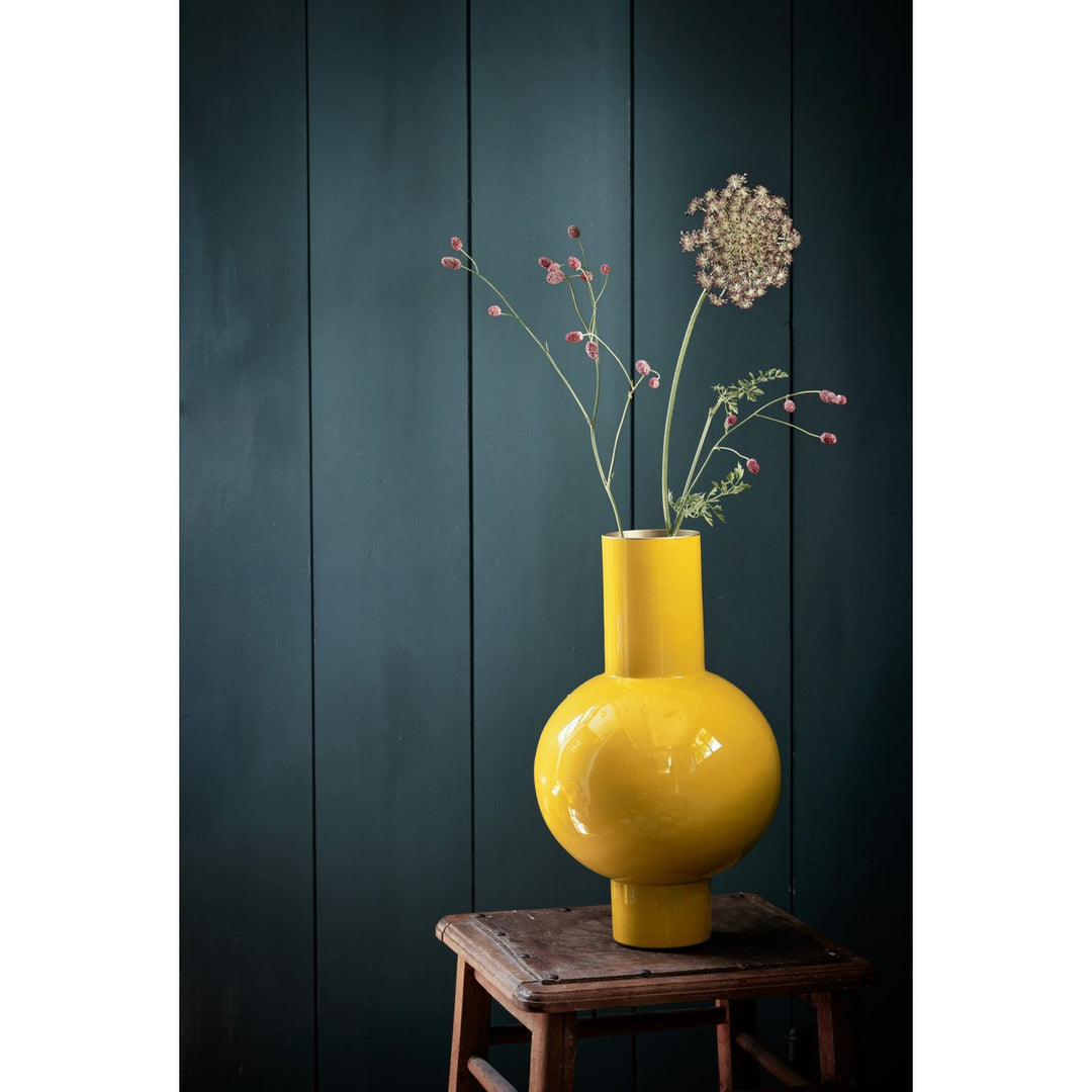 Vase Metal medium GELB 40cm