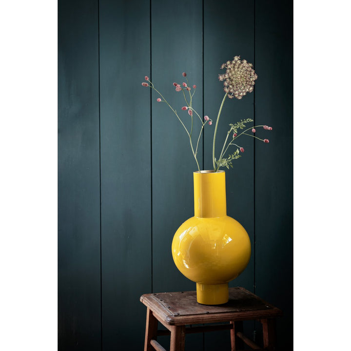 Vase Metal medium GELB 40cm