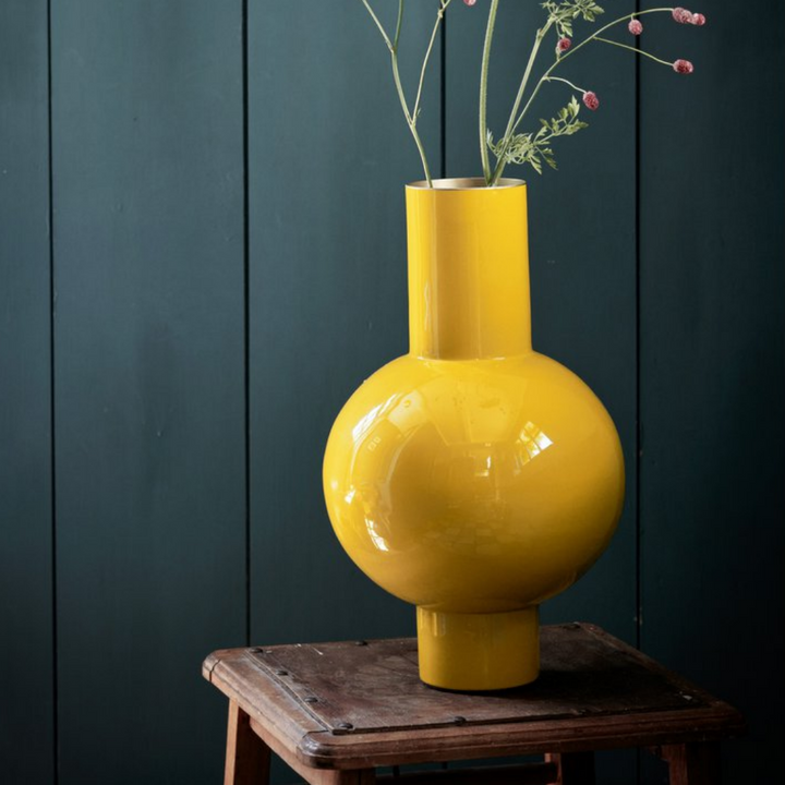 Vase Metal medium GELB 40cm