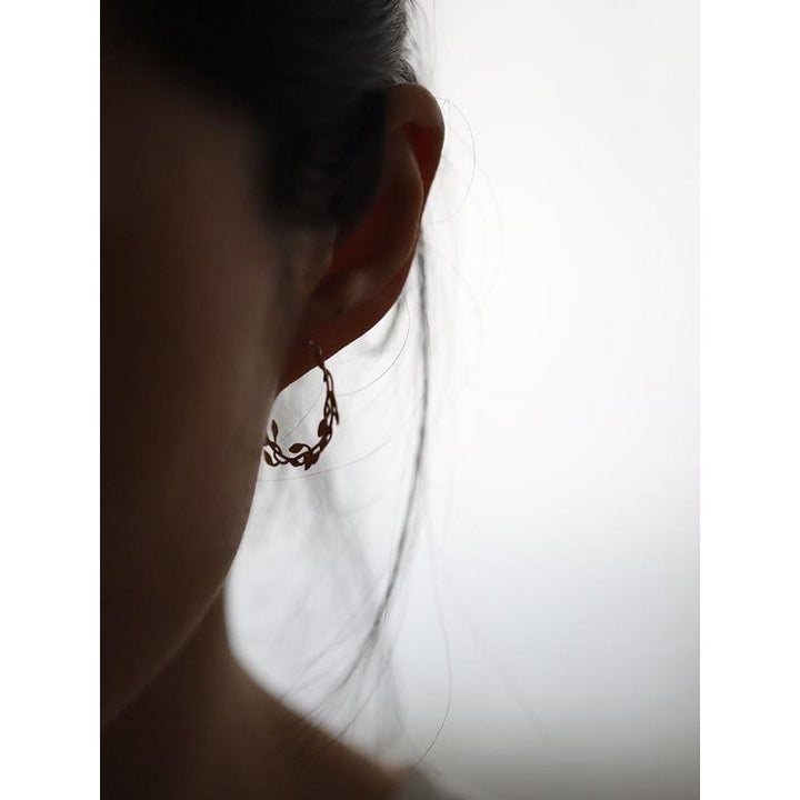 Lorbeerkranz - eleganter Blatt-Ohrring