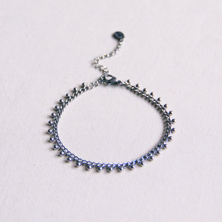 Armband - Kettenarmband mit Kugeln - Silber