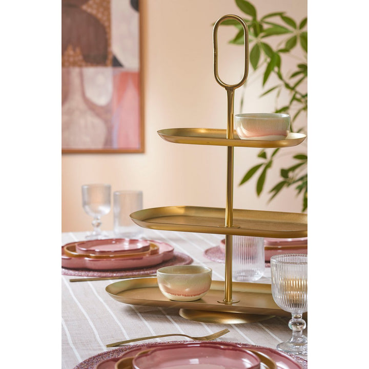 Rama Etagere 3 Ebenen – Metall – Gold