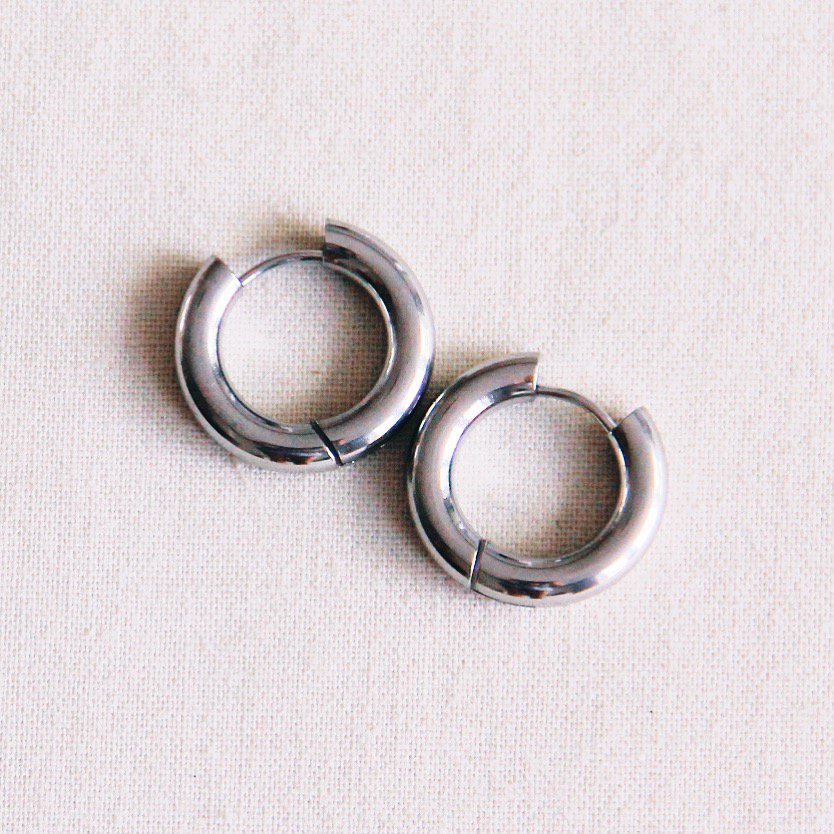 Ohrringe - BASIC 16 BOLD - Mini Creole Silber