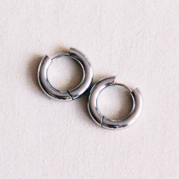 Ohrringe - BASIC 16 BOLD - Mini Creole Silber