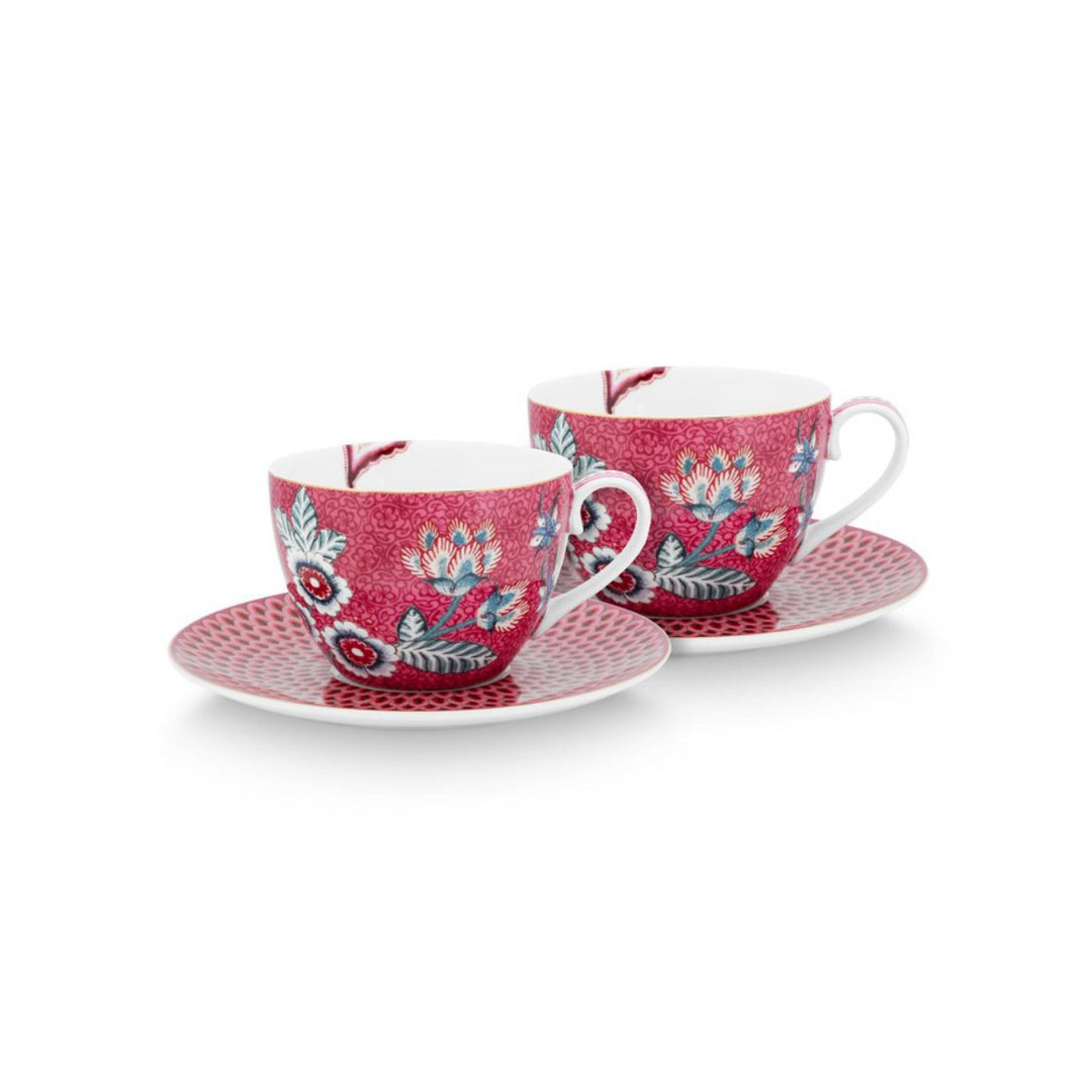 Tassen FLOWER FESTIVAL Dark Pink - 2er-Set