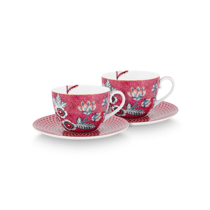 Tassen FLOWER FESTIVAL Dark Pink - 2er-Set