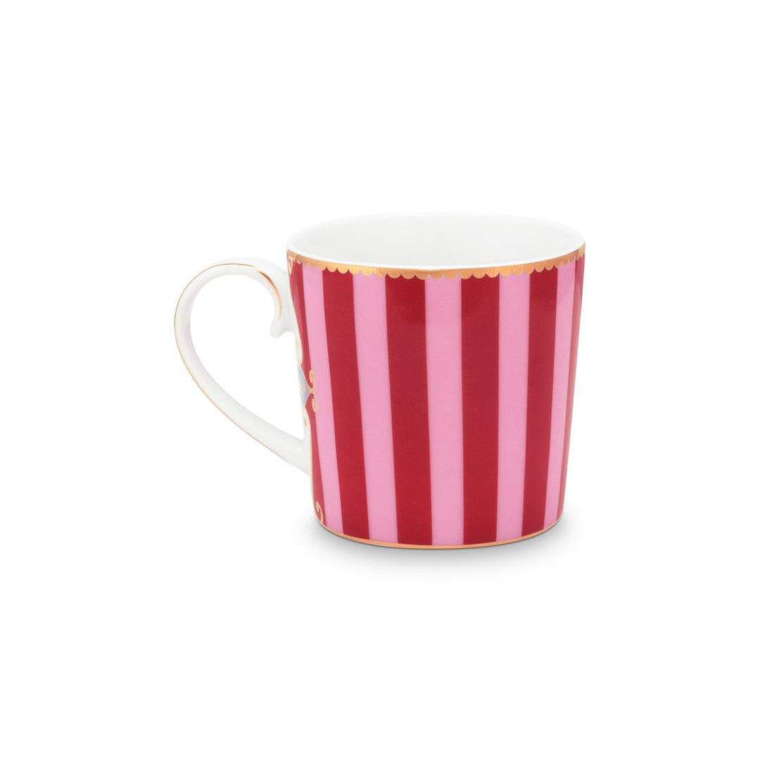 Tassen klein 2er-Set LOVE BIRDS MEDALLION Stripes RED