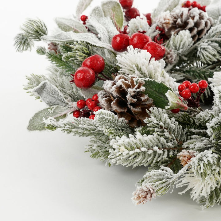 Kranz "Belfort" - Weihnachtsdeko mit Beeren & Schnee – Ø40cm