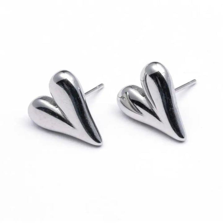 Ohrringe - Ohrstecker Herz - Silber