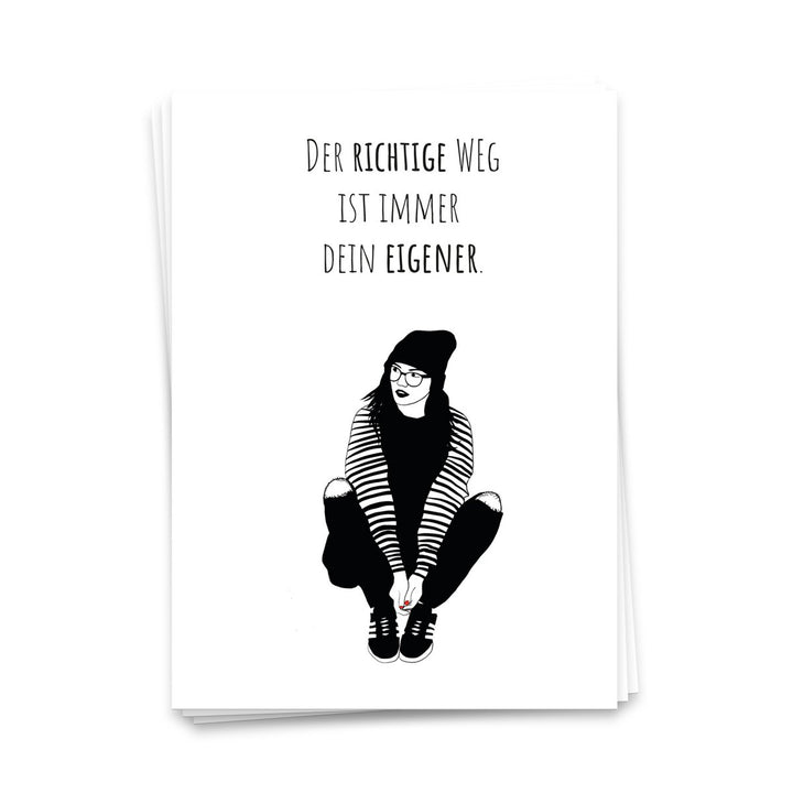 Der richtige Weg ist immer Dein eigener - Postkarte 1716