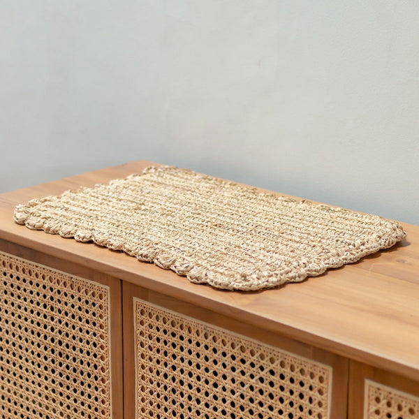 Handgefertigte Boho Tischmatten 2er-Set KUARA - Tischsets - Korbmatten - Tischdekor