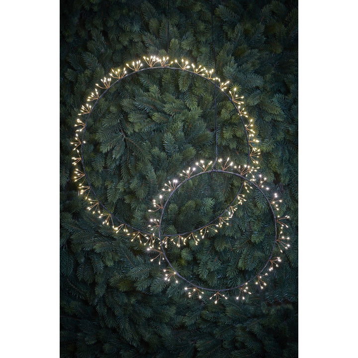 Lichterkranz mit warmweißer LED-Beleuchtung – Ø50 cm