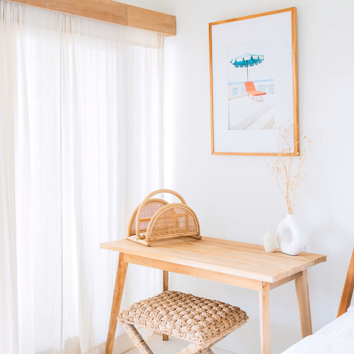 Boho-Zeitungskorb ALOR - Zeitungsständer – handgefertigter Zeitschriftenhalter aus Rattan