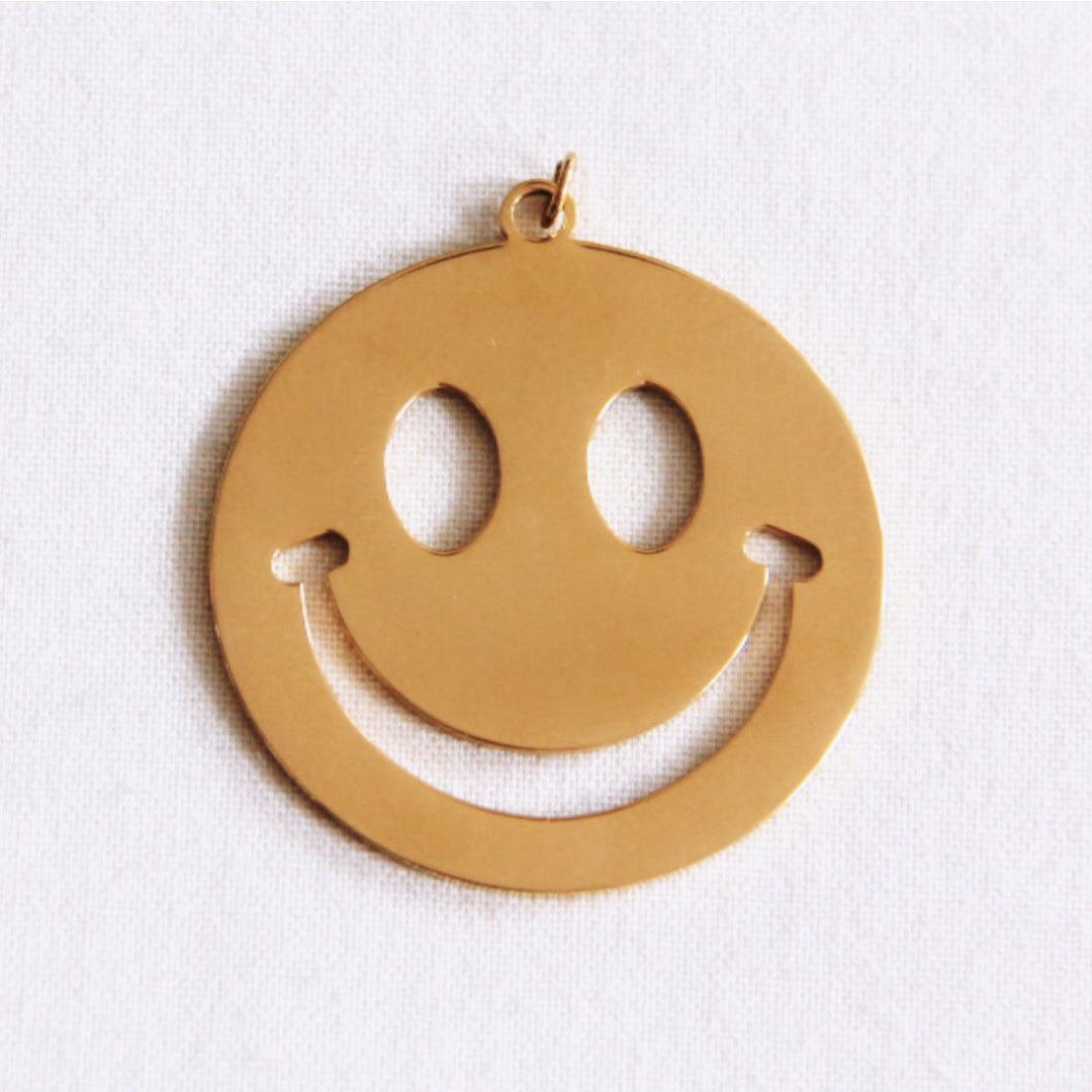 Charm SMILEY Gold - Kettenanhänger