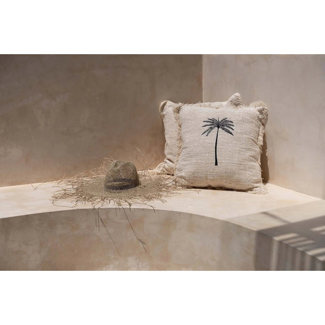 GILI PALM Kissenbezug - Baumwolle Natur 50x50