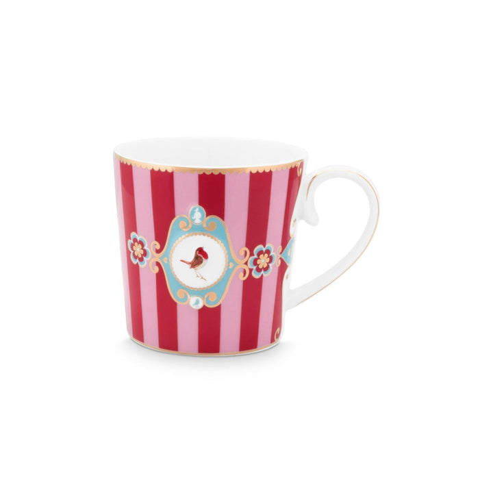 Tassen groß 2er-Set LOVE BIRDS MEDALLION Stripes RED