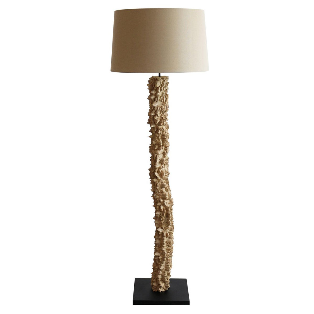 Stehleuchte PANDORA - Deko Lampe - Leinen/Treibholz Natur 150cm